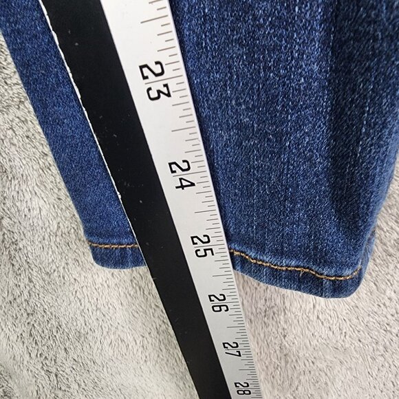 Womens American Eagle Super Hi Rise Blue Denim Jegging 360° Stretch Size 6 Short - Picture 9 of 11